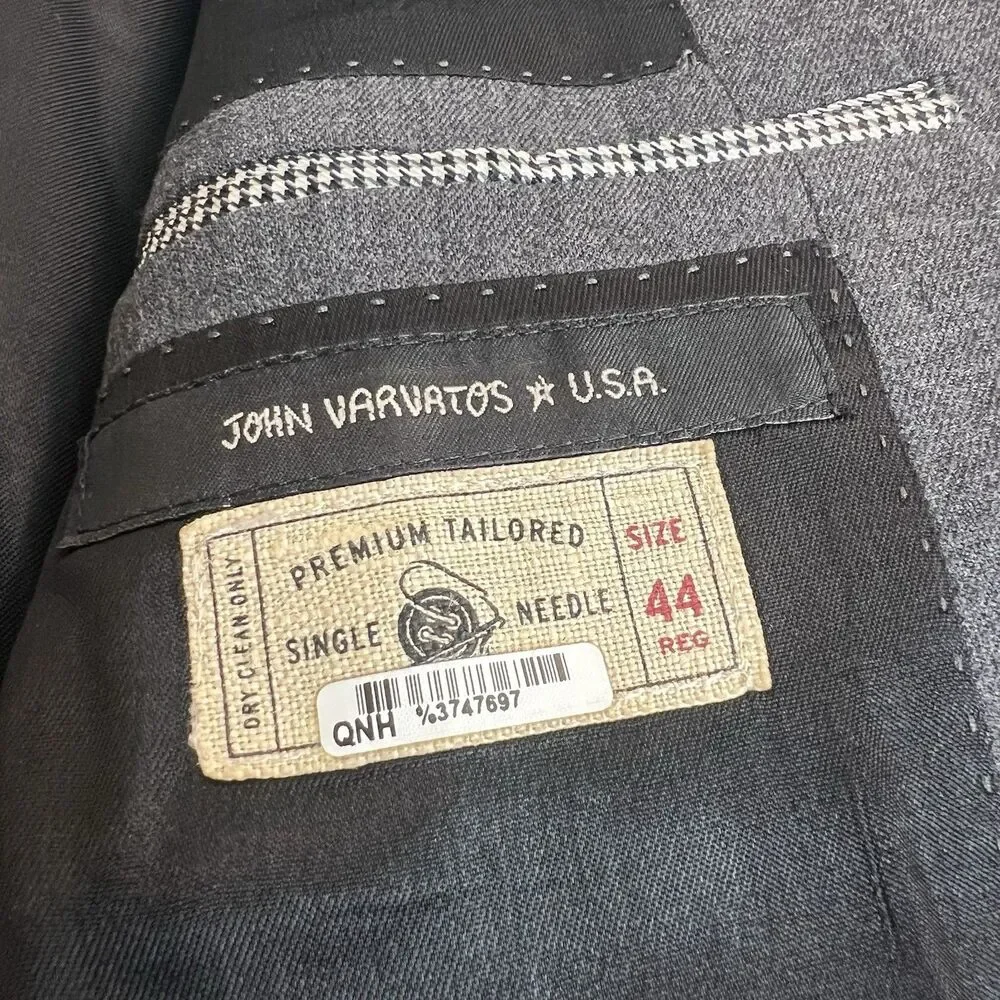 John Varvatos Blazer Dark Gray SOHO Fit Wool Men’s 44R - Picture 7 of 13